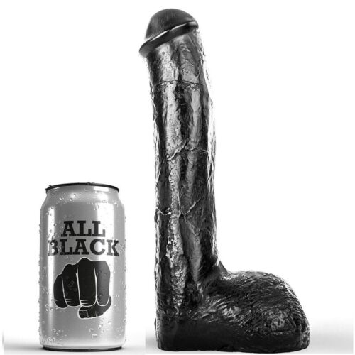 Dildo All Black 23 cm s realistickou texturou