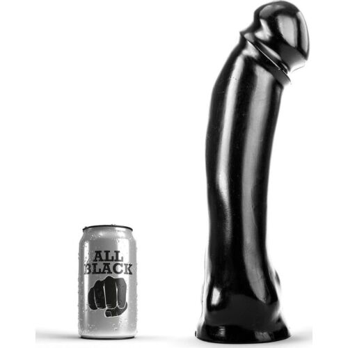 Dildo ALL BLACK DONG 33 cm s pevným tělem