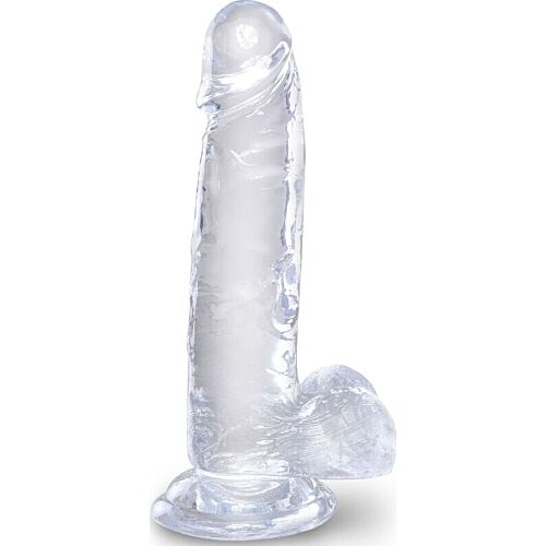 Dildo King Cock Clear 15,2 cm s ventouse