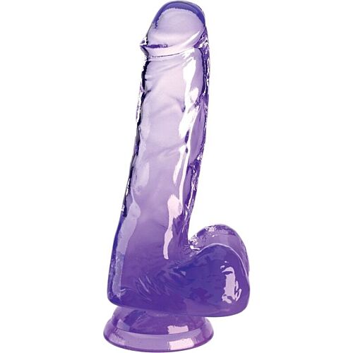 Dildo King Cock Clear 13.5 cm s realistickým designem