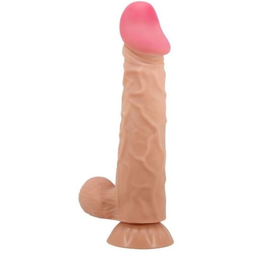Realistické dildo Pretty Love Sliding Skin s posuvnou kůží a přísavkou 24 cm