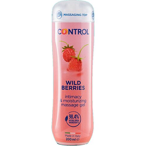 Gel na masáž Control Wild Berries 200 ml s masážními kuličkami