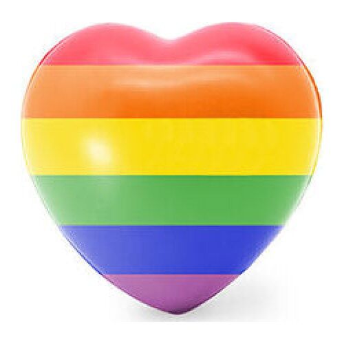 Antistresový doplněk PRIDE Corazón LGTB s duhovým designem