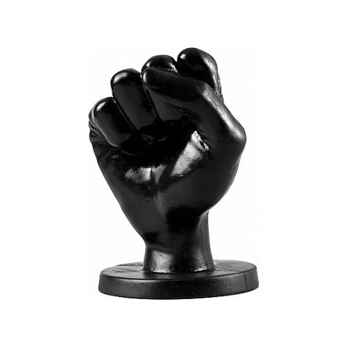 Buttplug ALL BLACK FIST ANAL 14 CM s tvarem pěsti