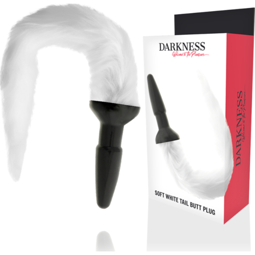 Plug Anal DARKNESS s Bílou Ocasem pro Efektivní Stimulaci