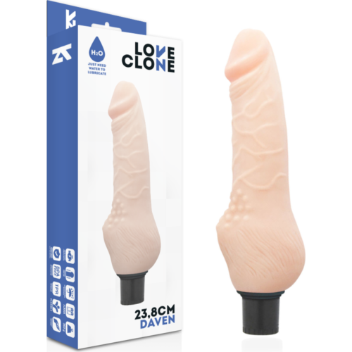 Vibrátor Loveclone Daven 23.8 cm s automatickou lubrikací