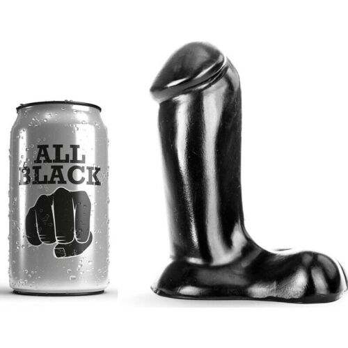 Dildo All Black 14 cm s realistickým vzhledem