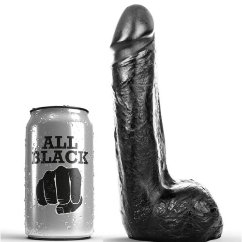 Dildo All Black 20 cm semi-realistické