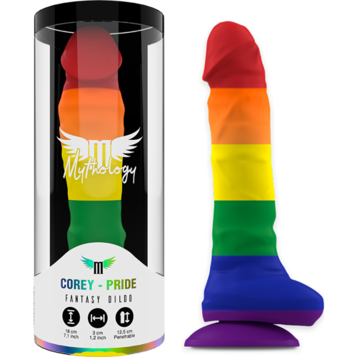 Dildo Mythology Corey Pride M - Silikonový a flexibilní