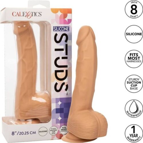 Dildo CALEXOTICS Silicone Studs 20.32 cm s realistickým designem