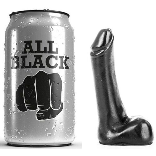 Dildo ALL BLACK 9 cm s hladkým povrchem