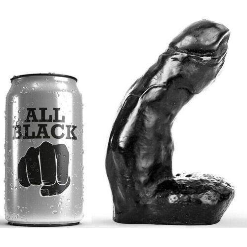 Dildo All Black 15 cm s testíky a hladkým povrchem
