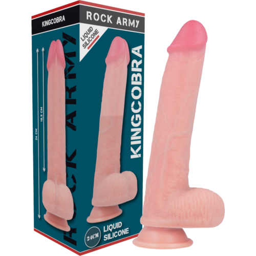 Dildo Rock Army Kingcobra 24 cm z hipoalergenního silikonu