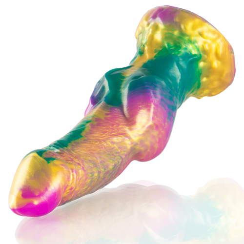 EPIC Iris silikonové dildo s duhovými varlaty