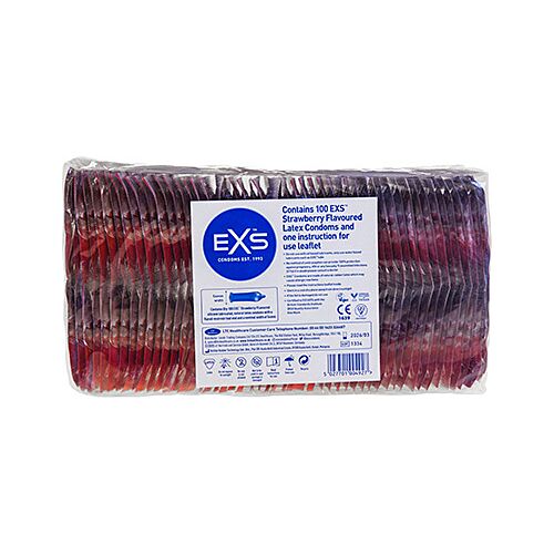 Prezerwatyvy Exs Strawberry Sundae jahodové chuti