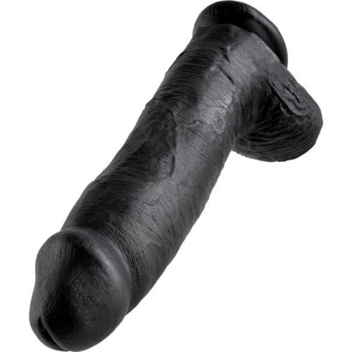 Dildo KING COCK - BLACK WITH BALLS 30.48 CM