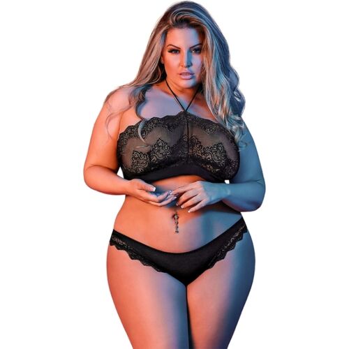 Spodní prádlo Bandeaux & Panty Black L/XL