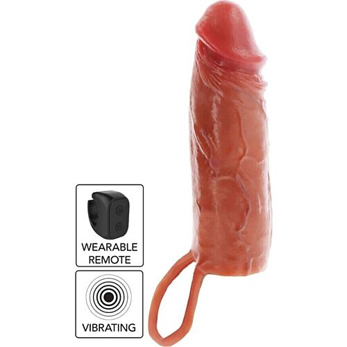 Vibrační návlek na penis Get Real Hydrated Skin 16 cm