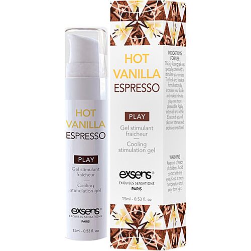 Gel stimulátor Exsens Hot Vanilla Espresso 15 ml pro citlivost