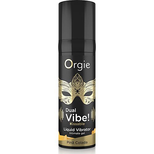 Gel stimulující Orgie Dual Vibe Piña Colada pro sex a orální potěšení
