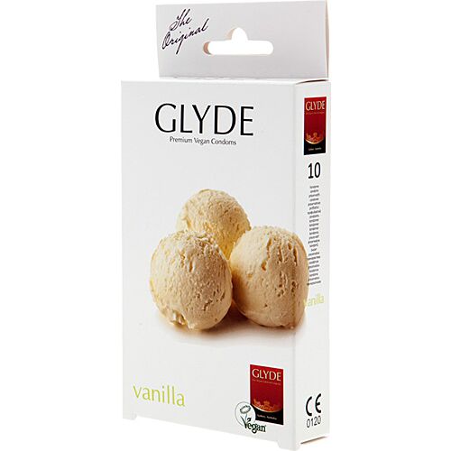 Kondomy Glyde Ultra Vainilla 10 ks s příchutí