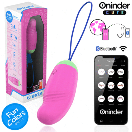Vibrátor ONINDER CUTE s aplikací a vlnivým pohybem