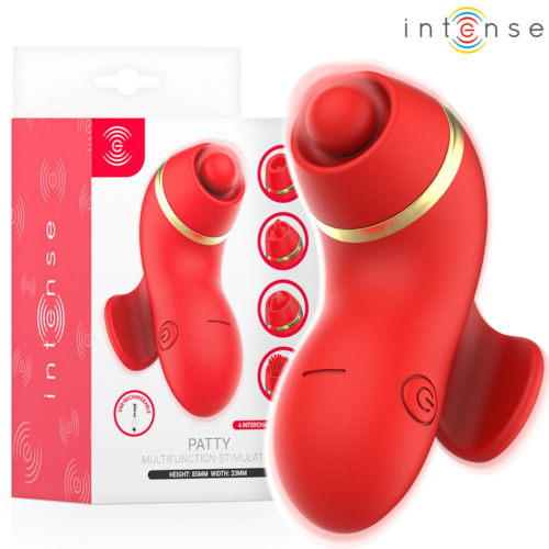 Vibrátor INTENSE HIGH TECH Patty s 4 hlavami pro rozmanité požitky