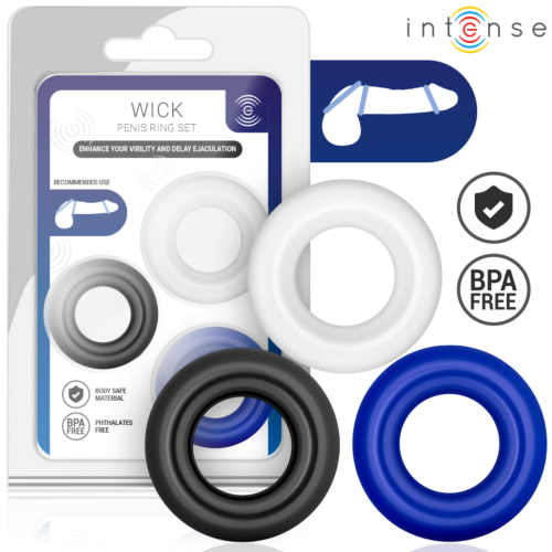 Kroužek INTENSE FOR HIM Set 3 ks - ergonomický design