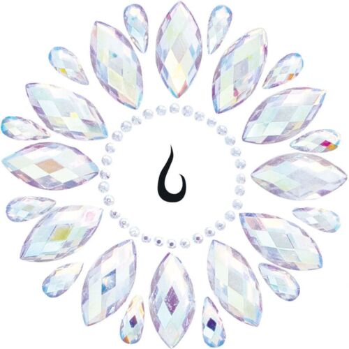 Jewelery na tělo Leg Avenue Fluer s iridiscentními krystaly