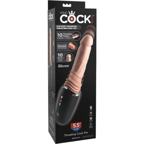 Dildo KING COCK PLUS - THRUSTING COCK PRO 12,7 cm