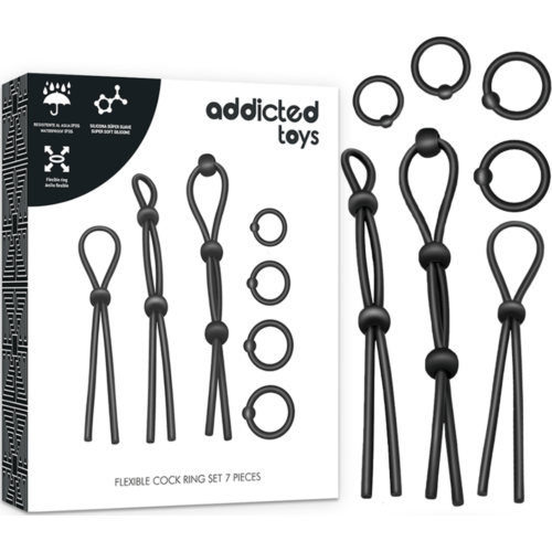 Kroužky ADDICTED TOYS pro penisy - set 7 kusů