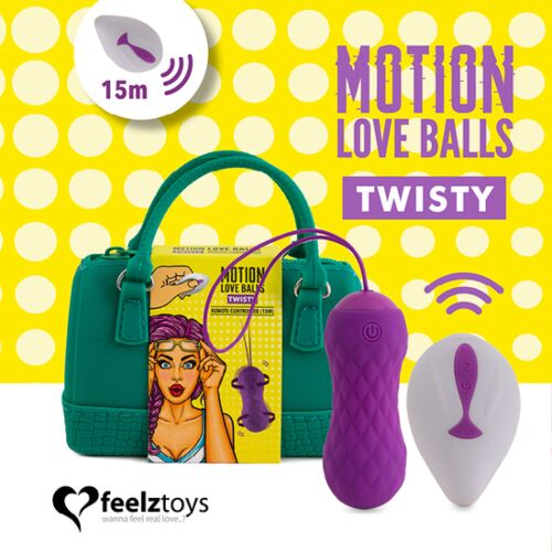 Vajíčko Feelztoys Twistify Love Balls s dálkovým ovládáním