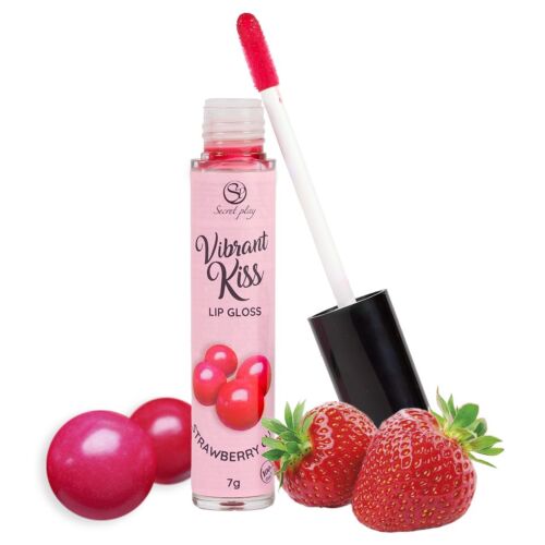Lesk na rty SECRETPLAY KISS STRAWBERRY GUM s vibracemi