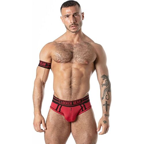 Jocksy LOCKER GEAR SPORT MESH JOCK BRIEF červené L