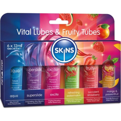 Lubrikant SKINS Vital & Fruity s ovocnými příchutěmi