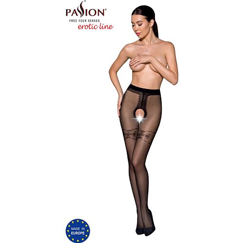 Punčochy Passion Woman Garter & Stock s otevřením