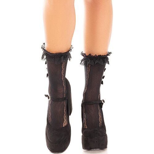 Ponožky Leg Avenue s volánky a srdíčky