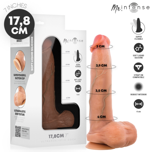 Dildo MR. INTENSE Bruce S s varlátky 17.8 cm