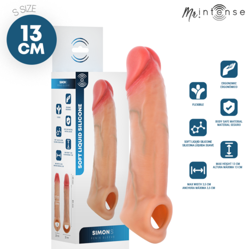 MR INTENSE silikonový kryt na penis 13 cm