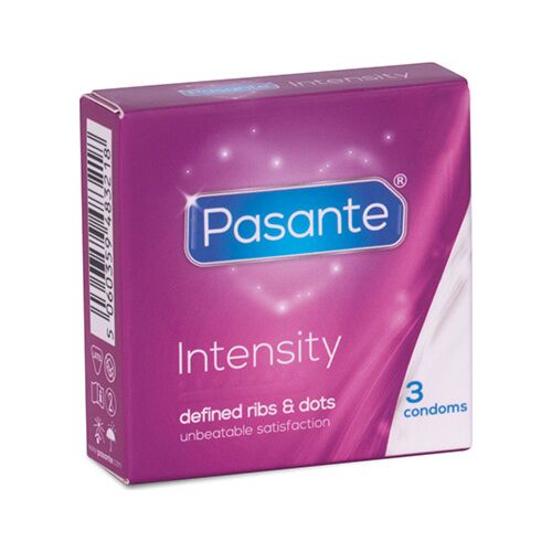 Kondom Pasante Ribs & Dots Intensity s texturou