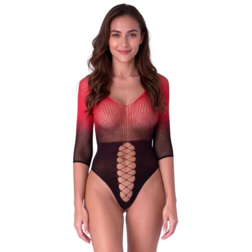 Bodystocking PASSION BS118 se svůdnými detaily