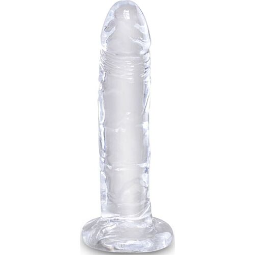 Dildo King Cock Clear 15,5 cm s přísavkou