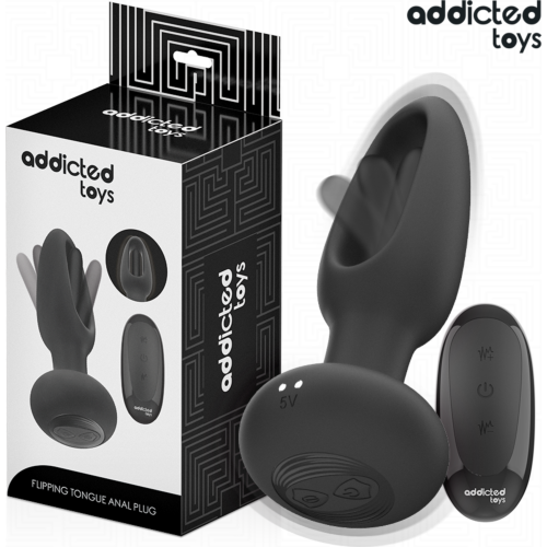 Plug Anal Addicted Toys s jazykovou vibrací a dálkovým ovládáním