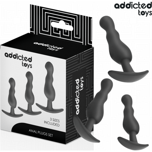 Anální zásuvky Addicted Toys Set 3 pro pohodlné prozkoumání