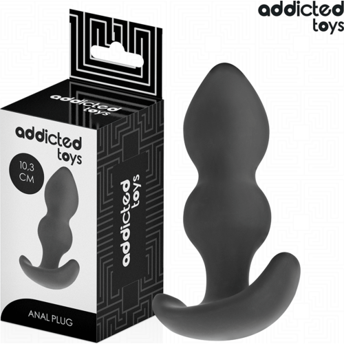 Anální kolík ADDICTED TOYS S 10,3 cm s nafouklým designem