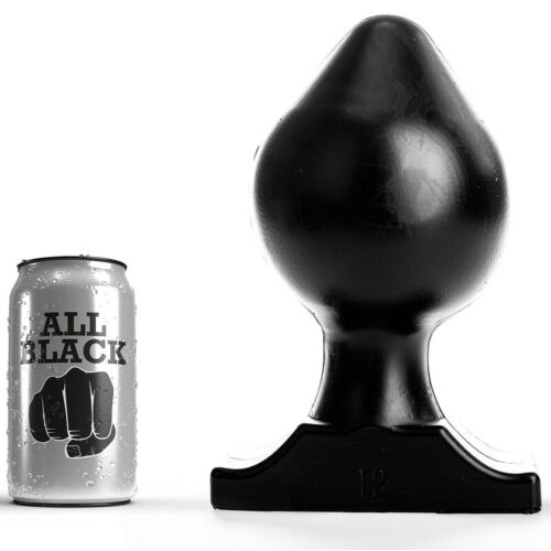 Butt plug ALL BLACK 22,5 cm - pohodlný a flexibilní