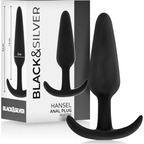 Anální kolík BLACK&SILVER Hansel s malým držadlem
