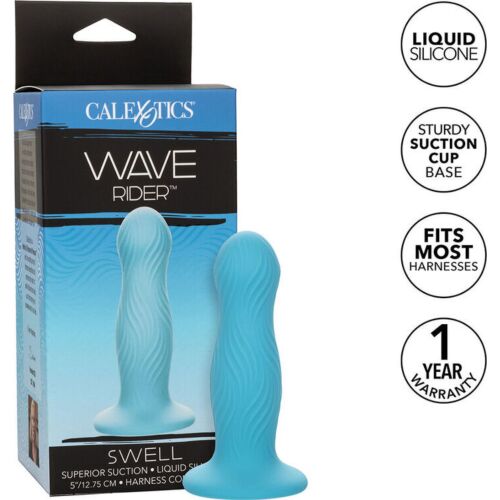 Anální plug CALEXOTICS Wave Rider Swell s vlnkovou texturou