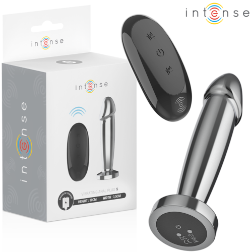 Anální plug INTENSE S dálkovým ovládáním a 10 vibracemi