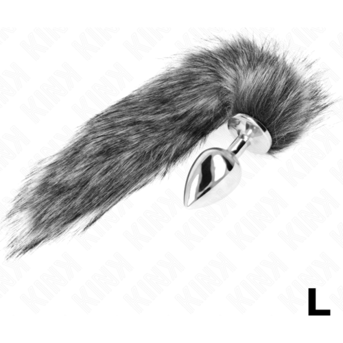 Anal Plug KINK L se syntetickým ocasem 10 x 4 cm